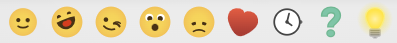 Screenshot der neun Emojis